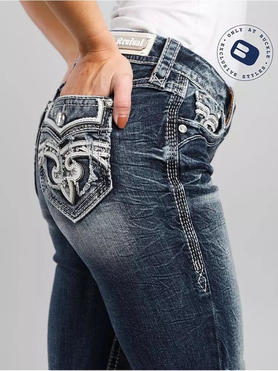 Rock Revival Denim - Rock Revival Distressed Blue Skinny Jeans Size 27